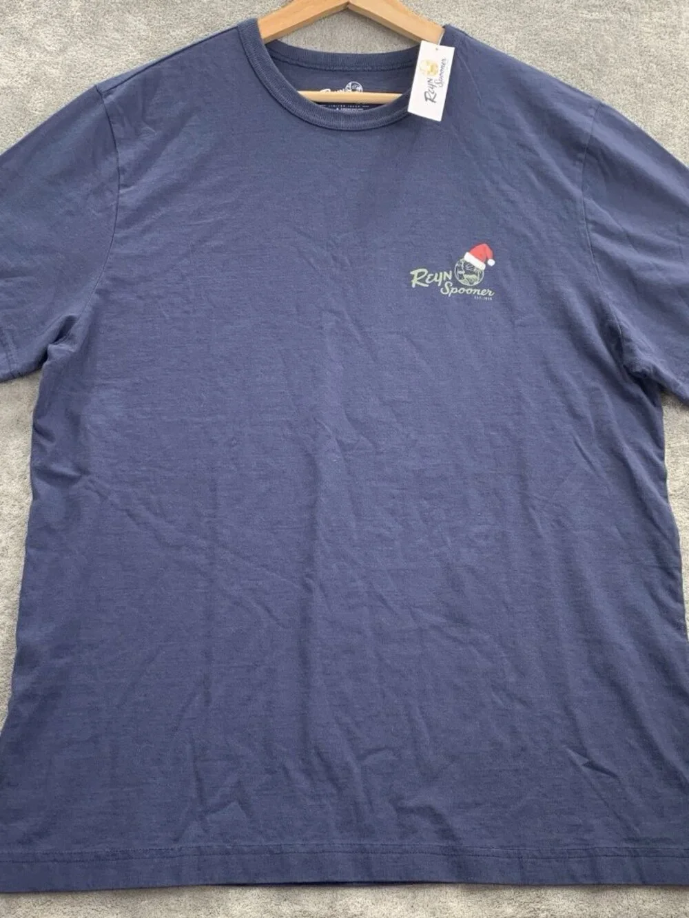 Reyn Spooner Shirt Men L Christmas Santa Claus Surf Mele Kalikimaka Hula Girl